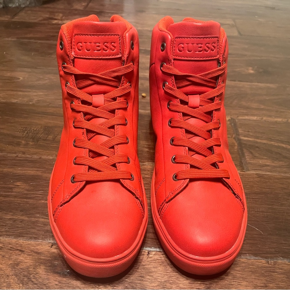 GUESS Red High-Top Sneakers